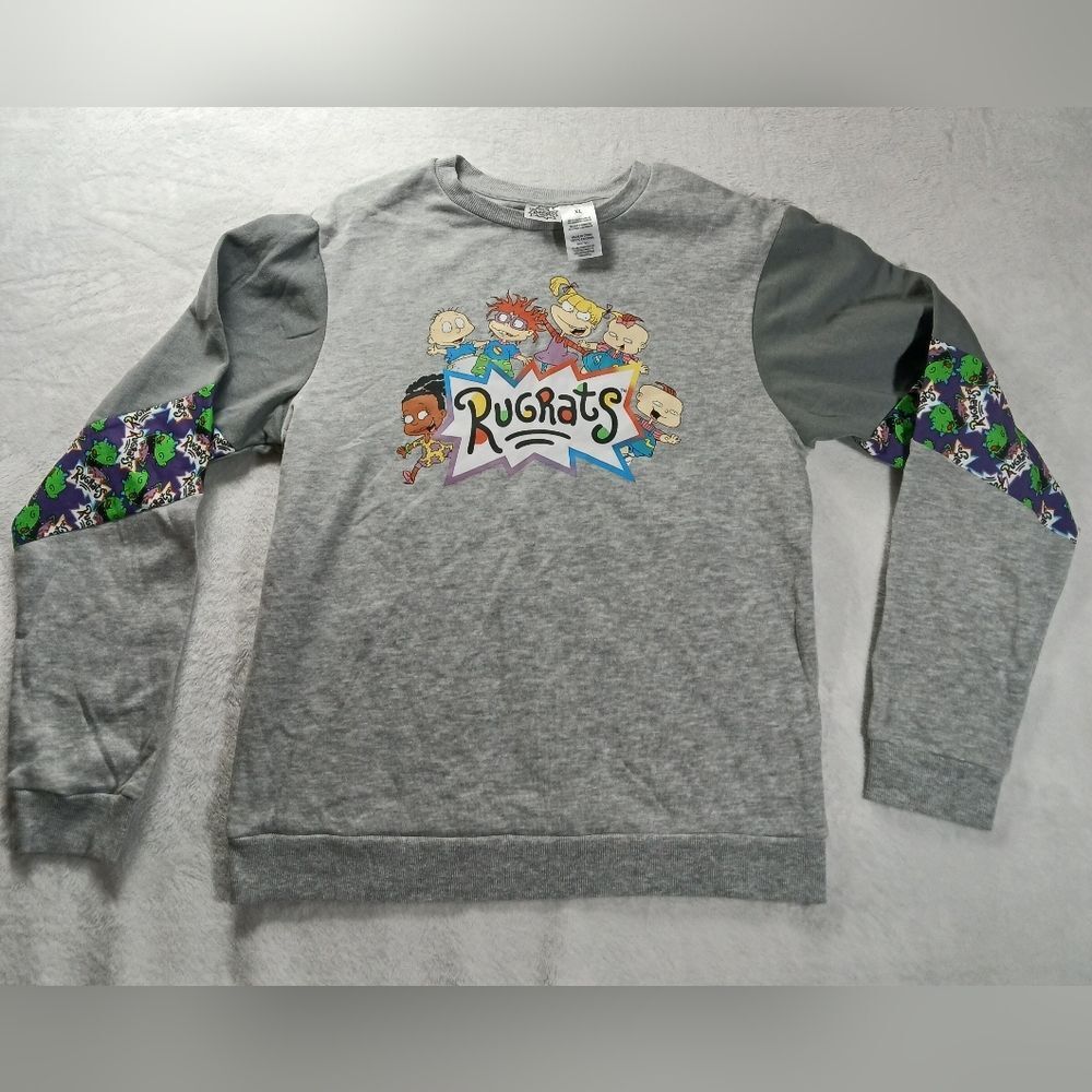Nickelodeon Rugrats Pullover Sweatshirt Womens XL Large Fleece Lined Print